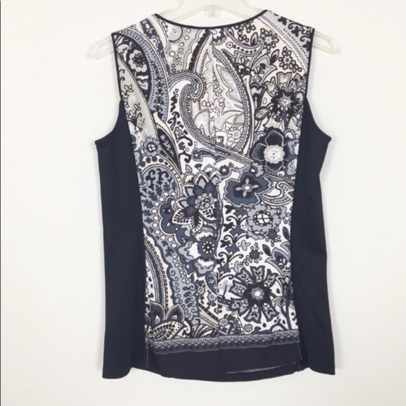 Milano Sleeveless Blouse Black Size S - Picture 2 of 3